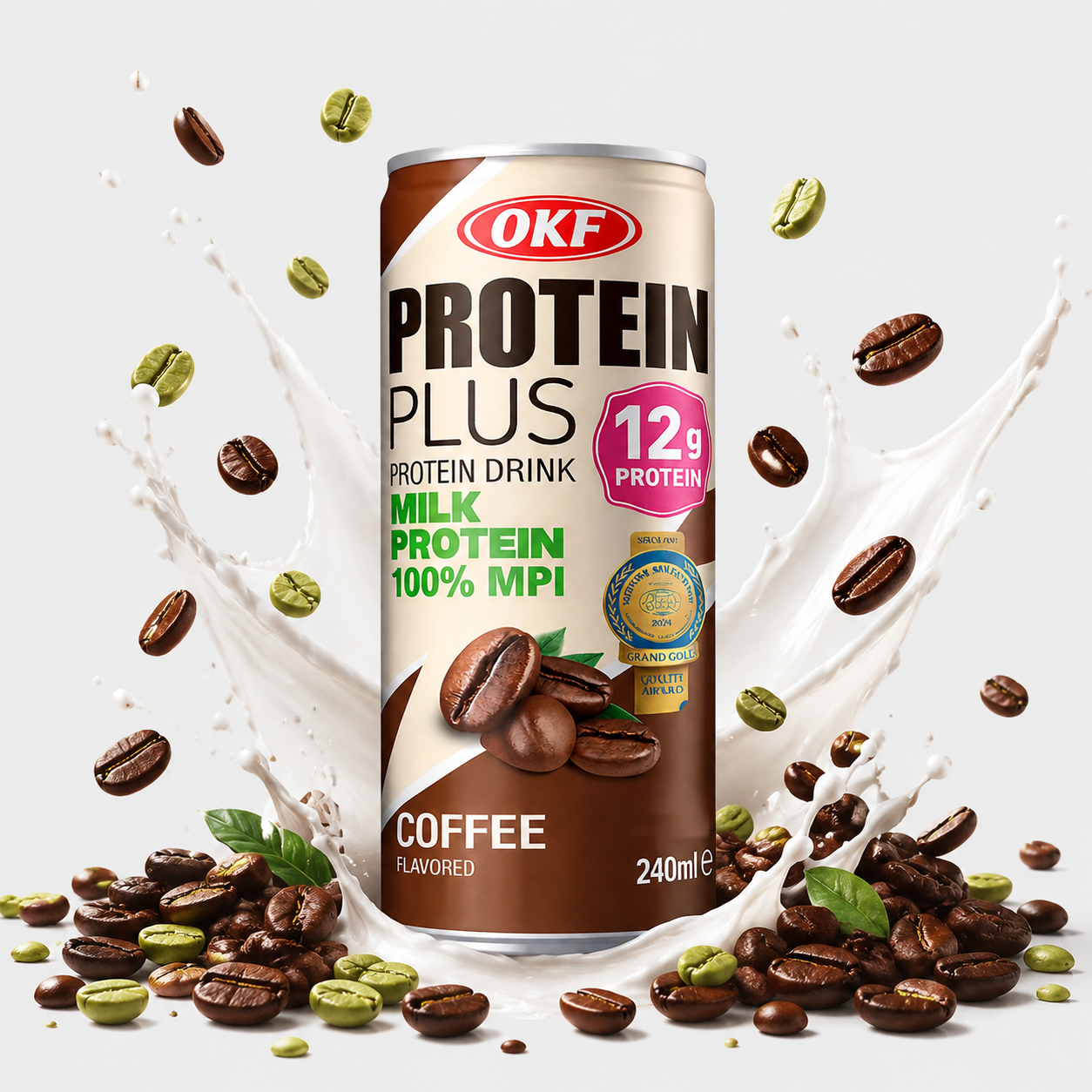 شیر قهوه پروتئین OKF (مدل Protein Plus) ۲۴۰ میلیلیتر تصویر 2