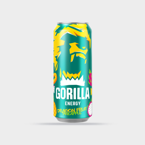 گوریلا ۴۵۰cc، دراگون فروت و آناناس، تولید روسیه (Gorilla Energy Drink – Dragon Fruit & Pineapple)