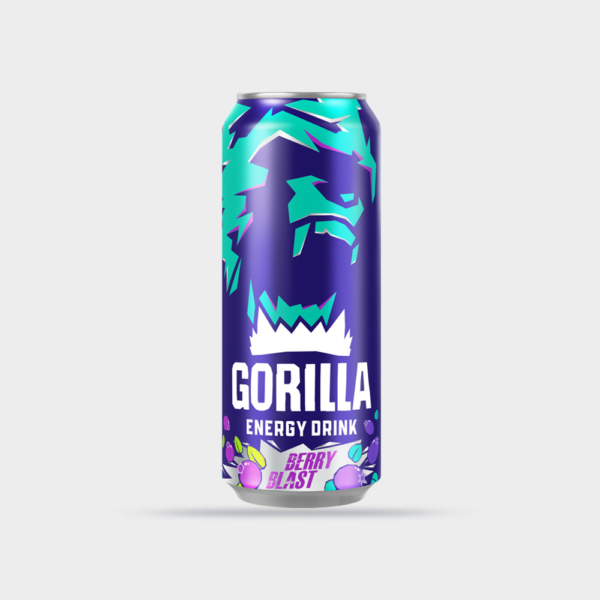 گوریلا ۴۵۰cc، میکس توت ها، تولید روسیه (Gorilla Energy Drink – Blast Berry)