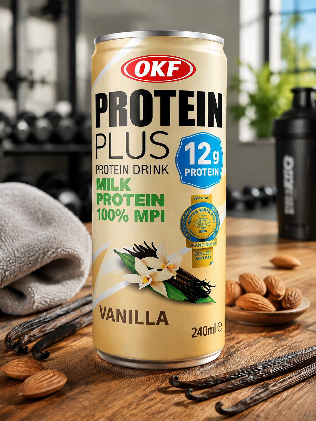 شیر وانیل پروتئین OKF (مدل Protein Plus) ۲۴۰ میلیلیتر تصویر 3