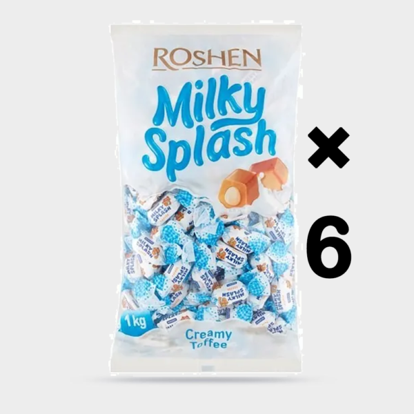 فروش عمده تافی میلکی اسپلش ROSHEN وزن 1 کیلوگرم
