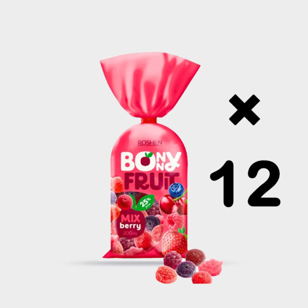 فروش عمده پاستیل کادویی بونی فروت میکس توت ROSHEN وزن 200 گرم