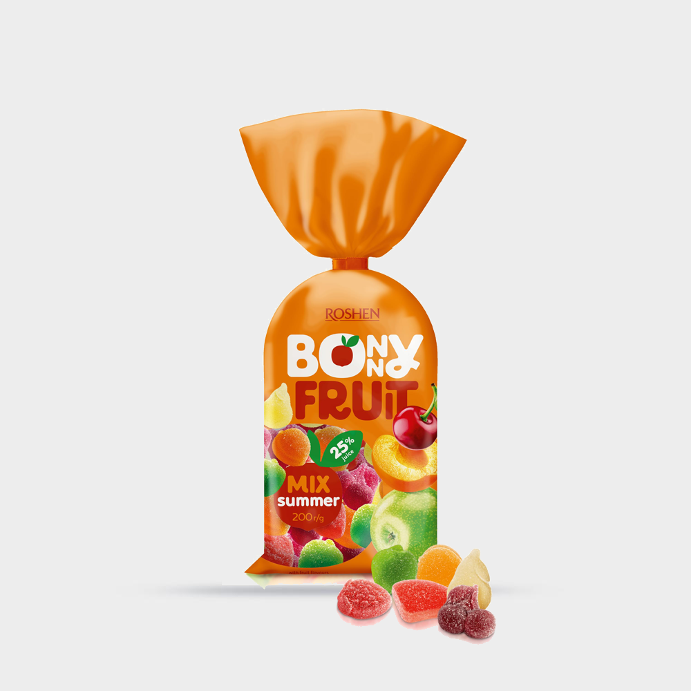 پاستیل کادویی بونی فروت میوه های تابستانی ROSHEN وزن ۲۰۰ گرم