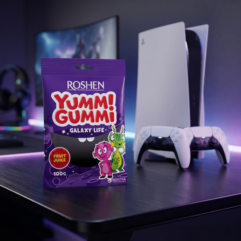 فروش عمده پاستیل گلکسی لایف ROSHEN وزن 70 گرم تصویر 3